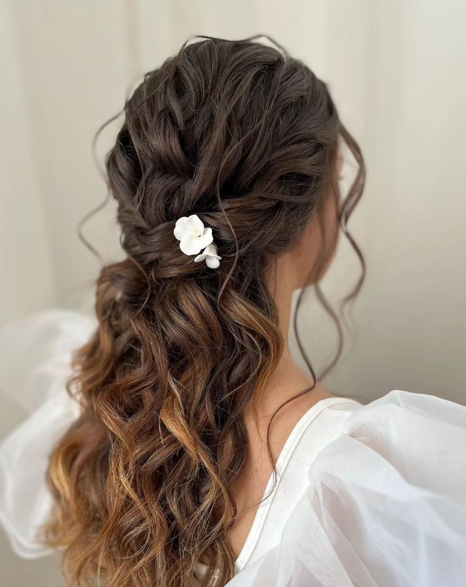 Grampo Essência com 2 flores