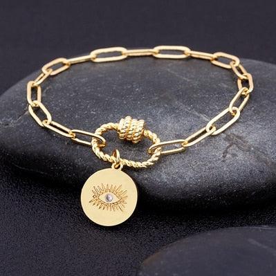 Pulseira Correntaria Olho Grego - Grinalda Store