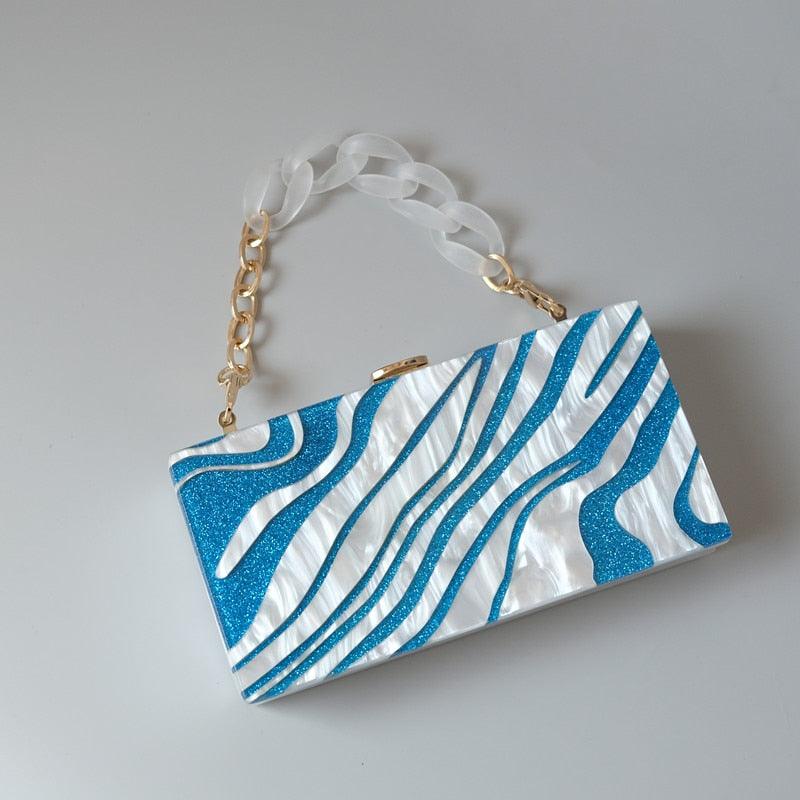 Clutch Madrepérola Blue - Grinalda Store