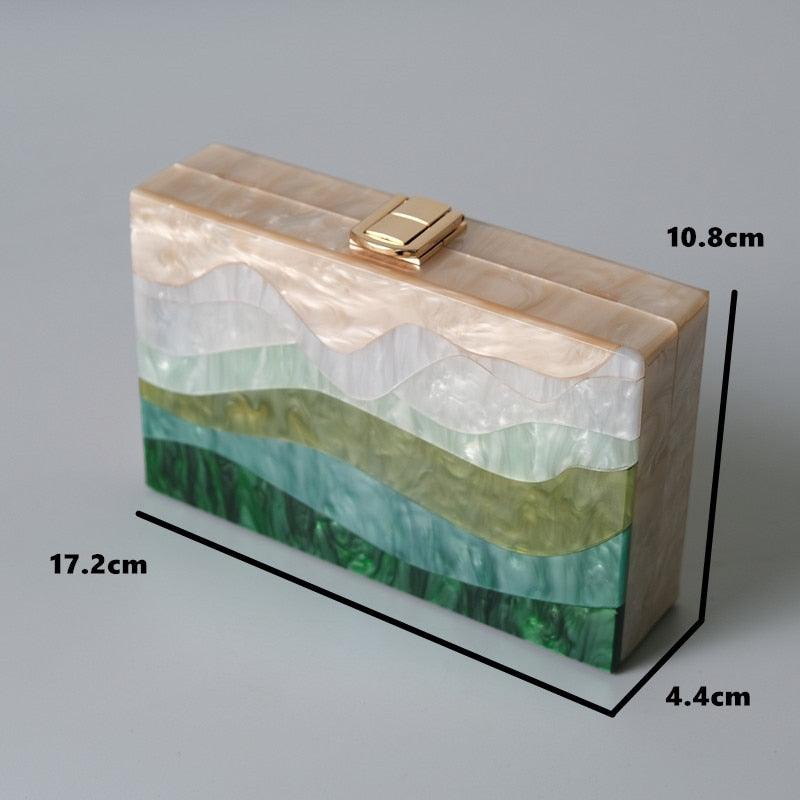 Clutch Madrepérola Green - Grinalda Store