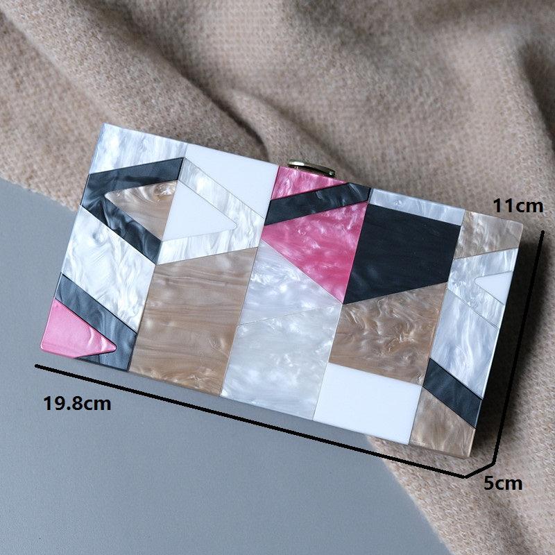 Clutch Madrepérola Geométrico - Grinalda Store