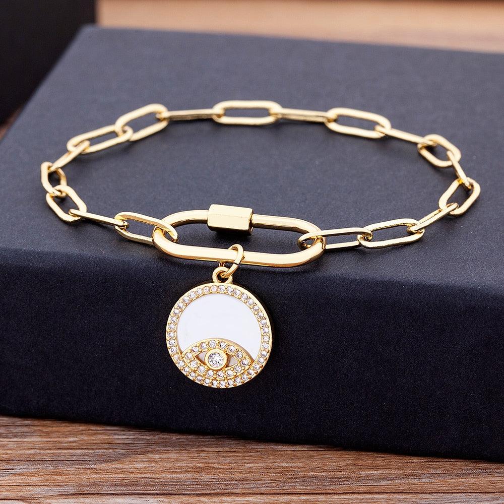Pulseira Correntaria Olho Grego - Grinalda Store