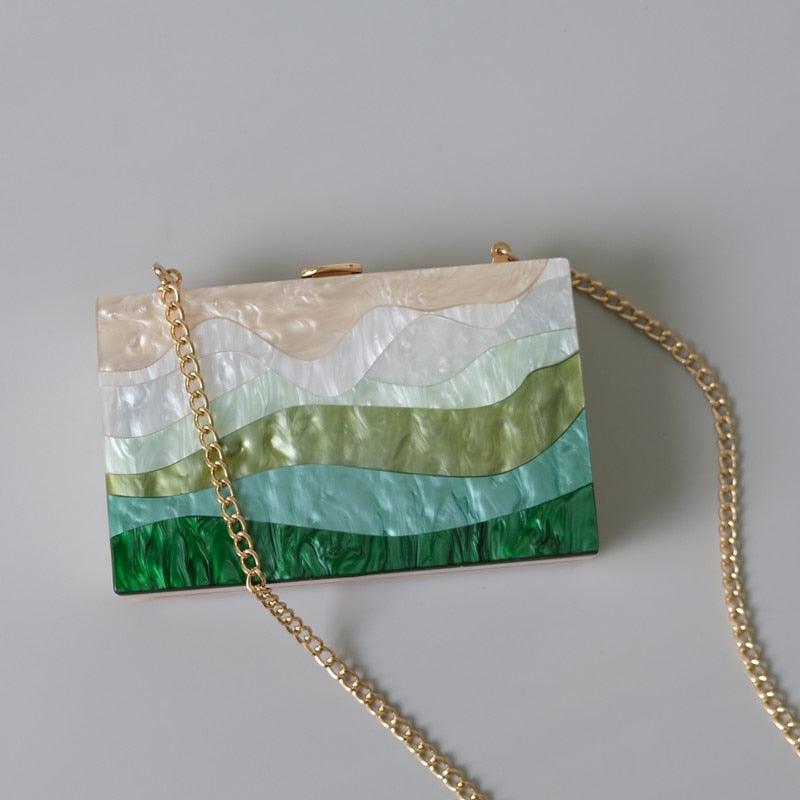 Clutch Madrepérola Green - Grinalda Store