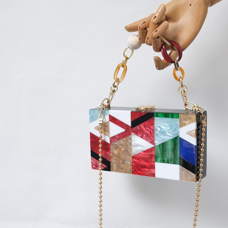 Clutch Madrepérola Geométrico - Grinalda Store
