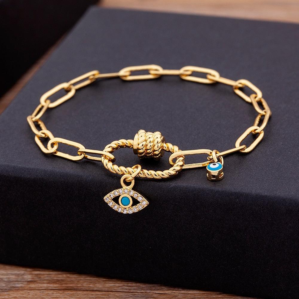 Pulseira Correntaria Olho Grego - Grinalda Store