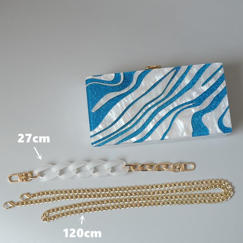 Clutch Madrepérola Blue - Grinalda Store