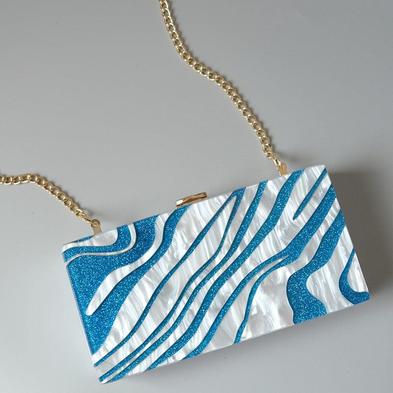 Clutch Madrepérola Blue - Grinalda Store