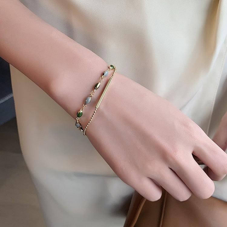 Pulseira Pedraria Verde - Grinalda Store