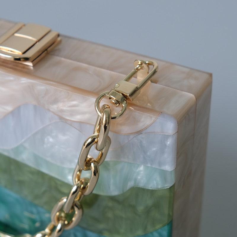 Clutch Madrepérola Green - Grinalda Store