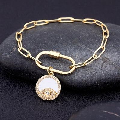 Pulseira Correntaria Olho Grego - Grinalda Store