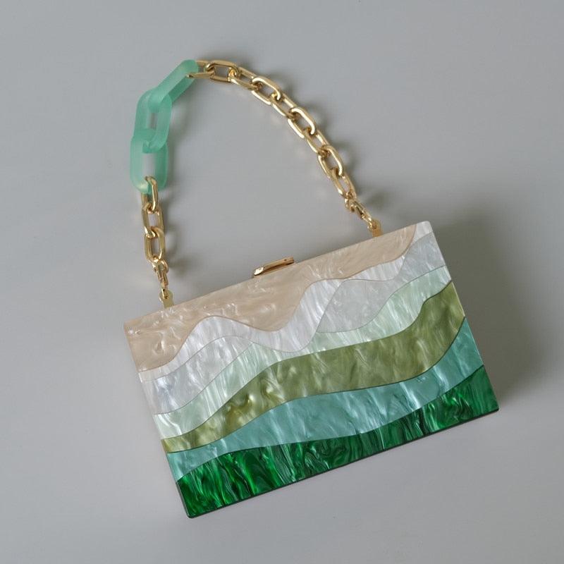 Clutch Madrepérola Green - Grinalda Store