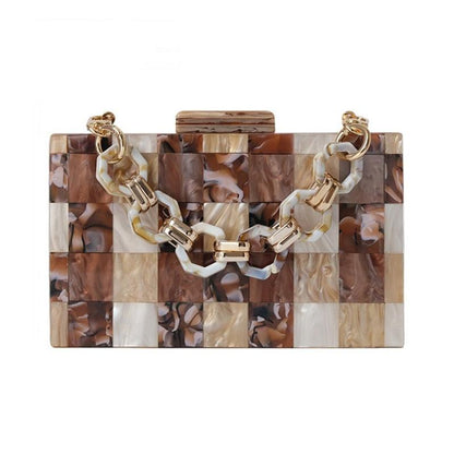 Clutch Madrepérola Brown - Grinalda Store