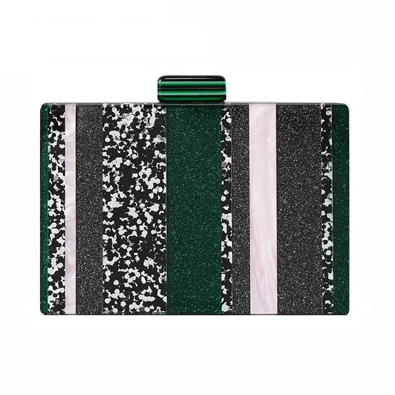 Clutch Madrepérola Verde com Brilho - Grinalda Store